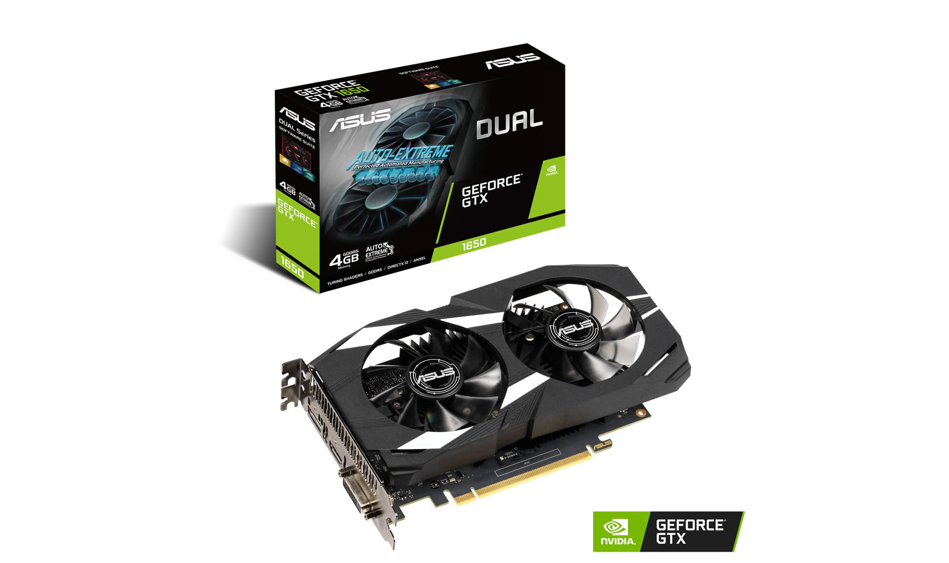 Asus GeForce GTX 1650 Dual 4GB GPU/Graphics Card | Novatech